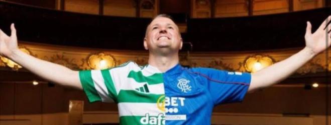 Scott Kyle on stage after completing his HNC Acting and Performance